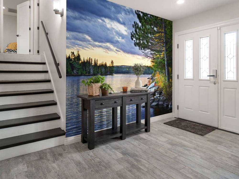 Zachód słońca nad jeziorem