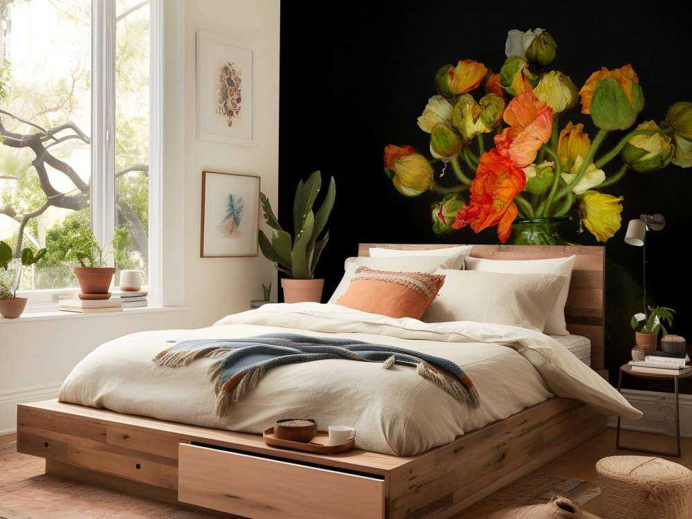 Malowniczy wazon z kwiatami