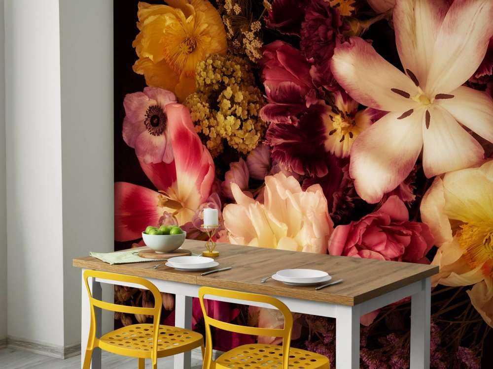 Piękny i kolorowy wianek z kwiatów