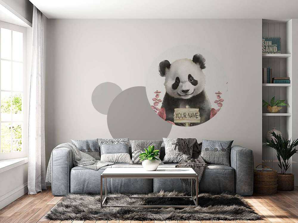 Mała panda w dżungli różowa