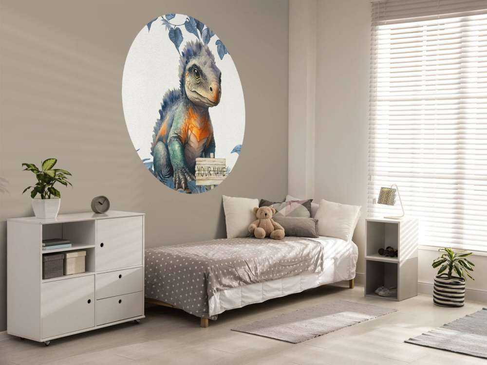 Młody ankylozaur w niebieskiej dżungli