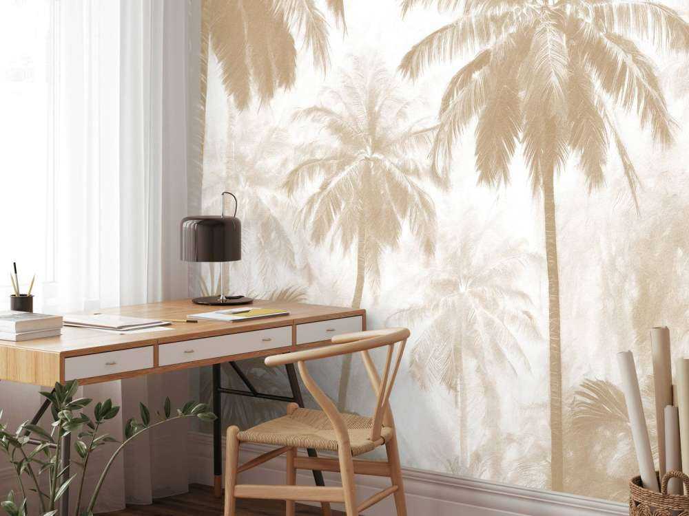 Mglisty Las Palmowy, taupe