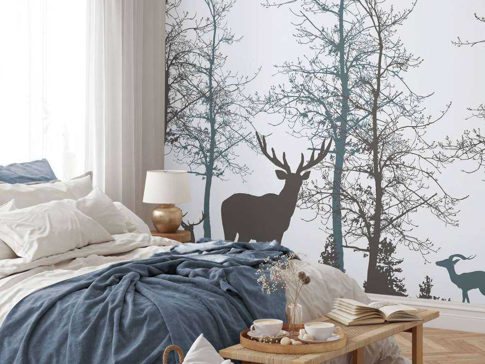 Kontur zimy Leśna cisza