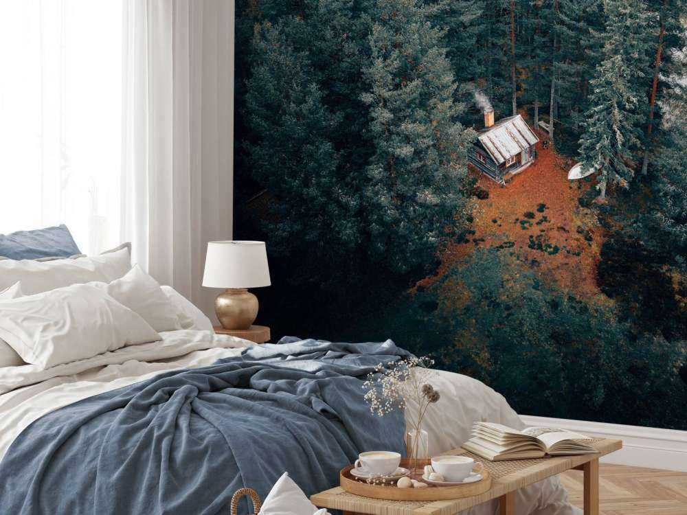 Domek otoczony lasem i jeziorami