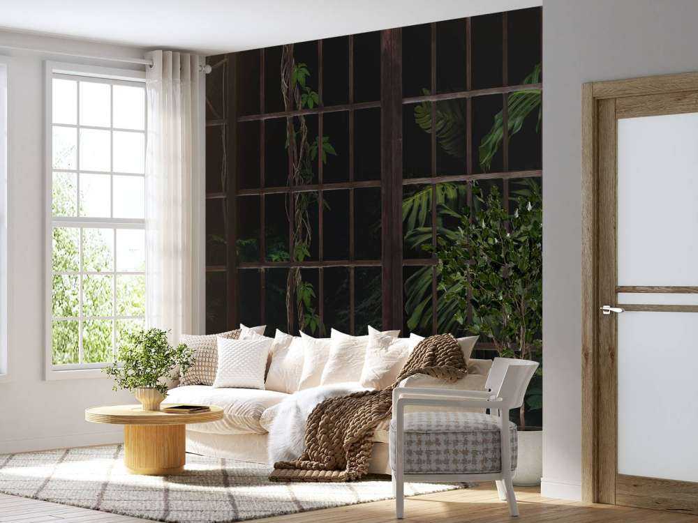 Rośliny botaniczne za oknami