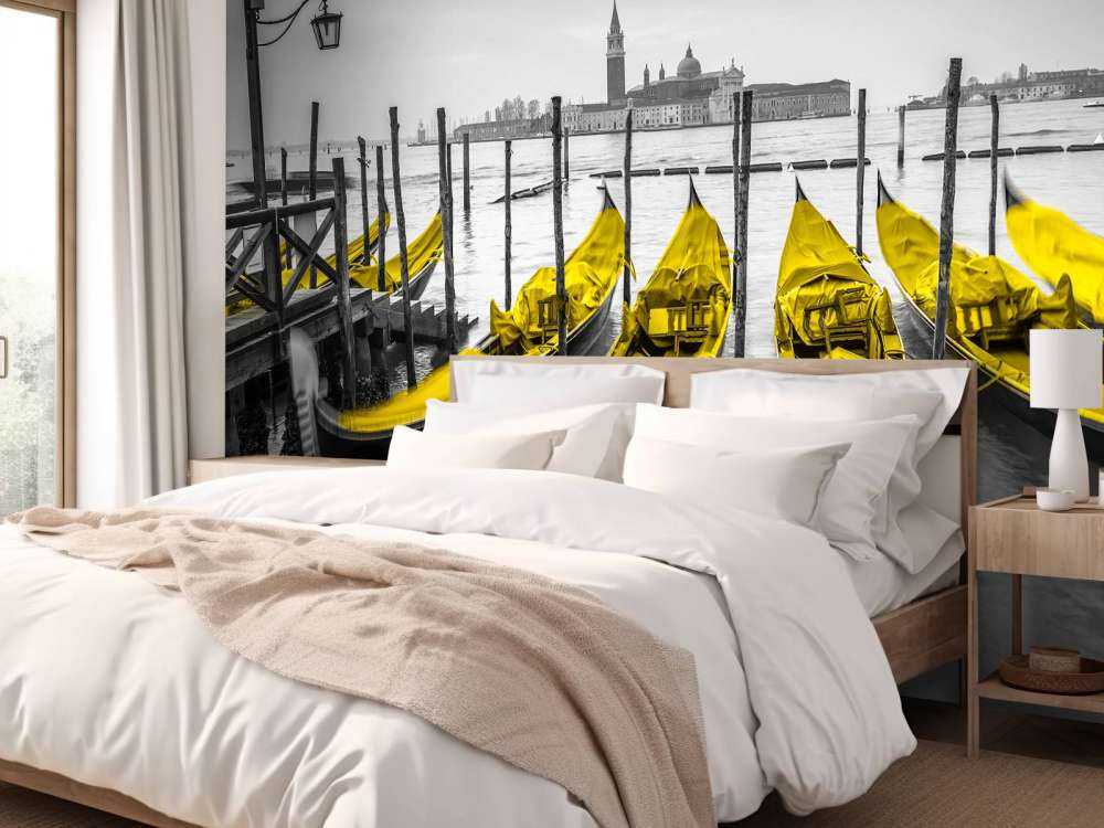 Gondole wzdłuż kanału