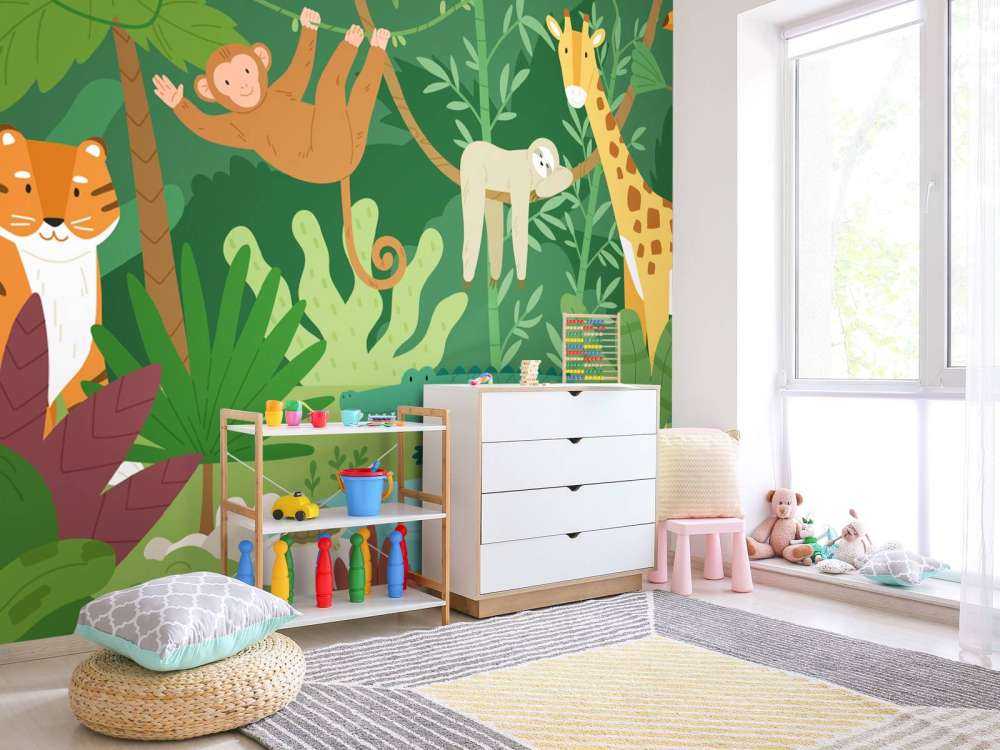 Szczęśliwe zwierzęta z dżungli