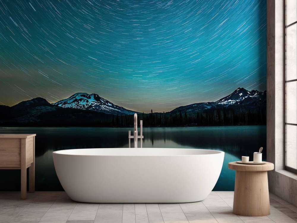 Ciemne gwiaździste niebo