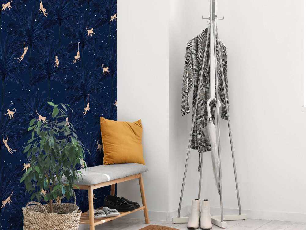 Tropikalne małpy - niebieski