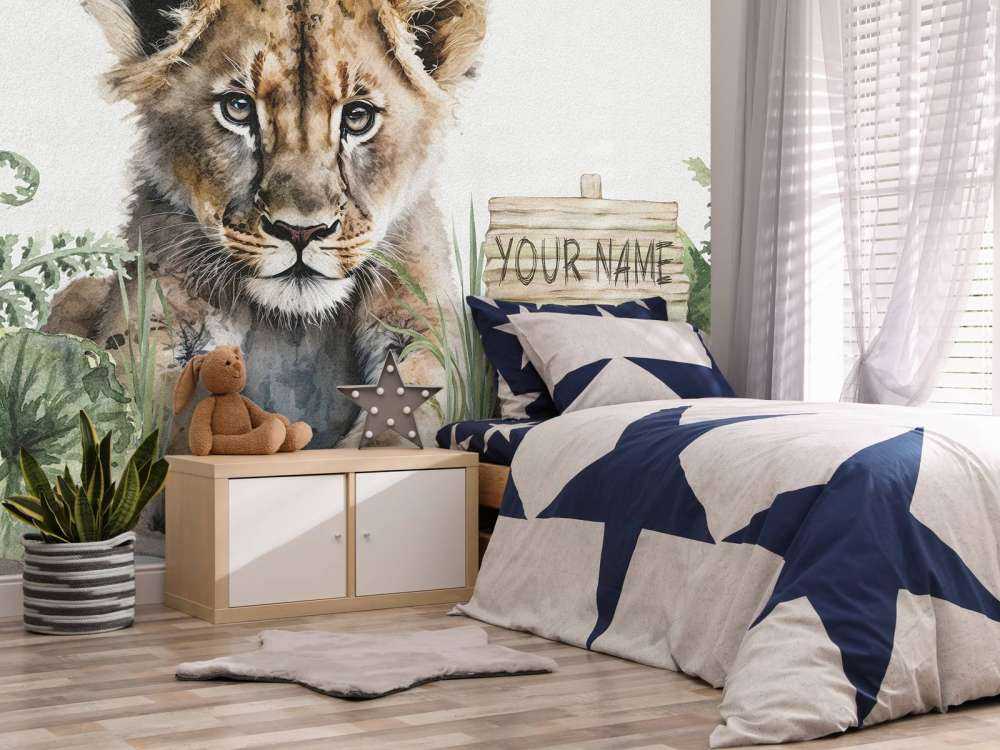 Młody lew w dżungli