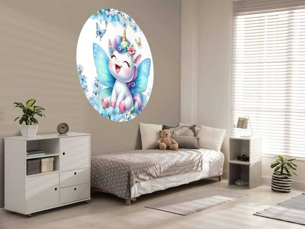 Szczęśliwe wróżki, jednorożec i kwiaty