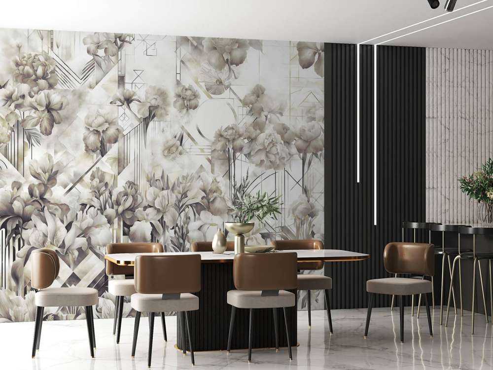 Ogromne akwarelowe irysy zielone