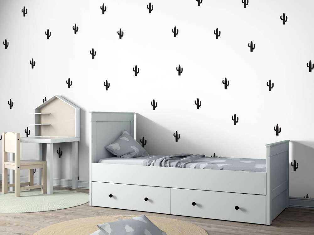 Kaktusy w kolorze czarnym i białym