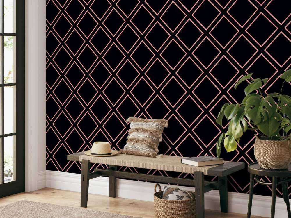 Kwadraty geometryczne, czarne