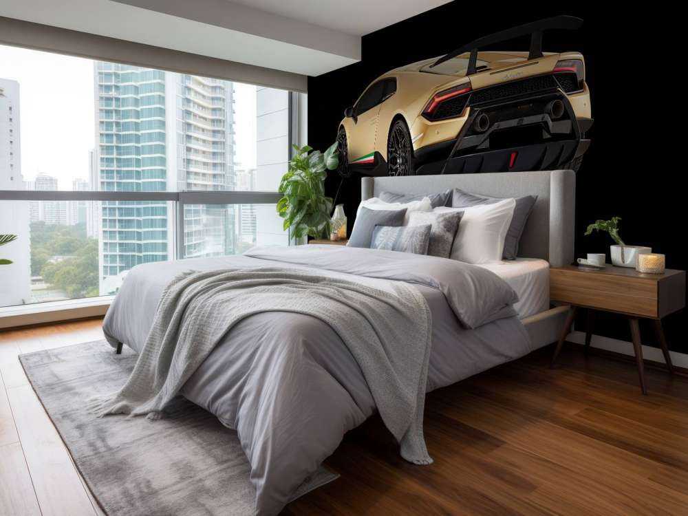 Lamborghini Huracán - Lewa tylna strona, czarny