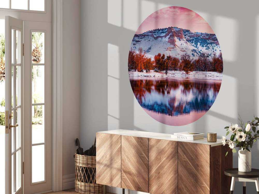 Różowy zachód słońca