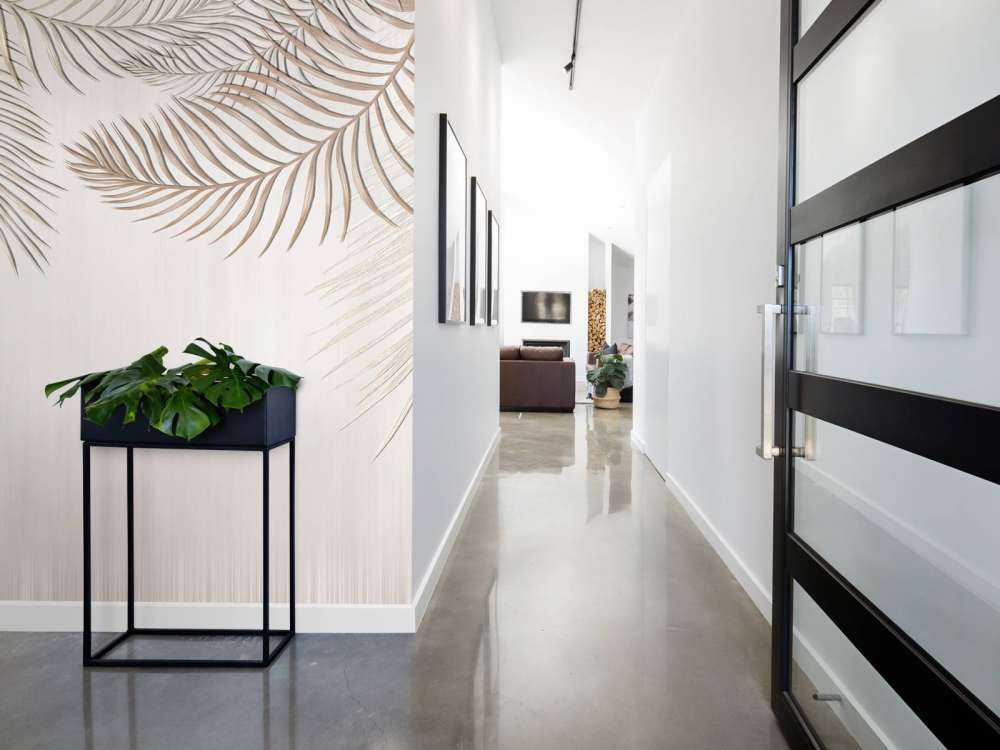 Liście palmy w kolorze beżowym