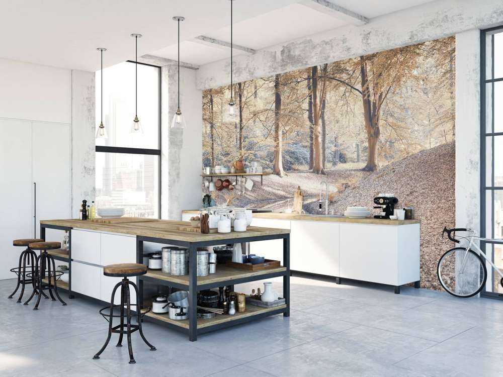 Strumień w lesie - pastel