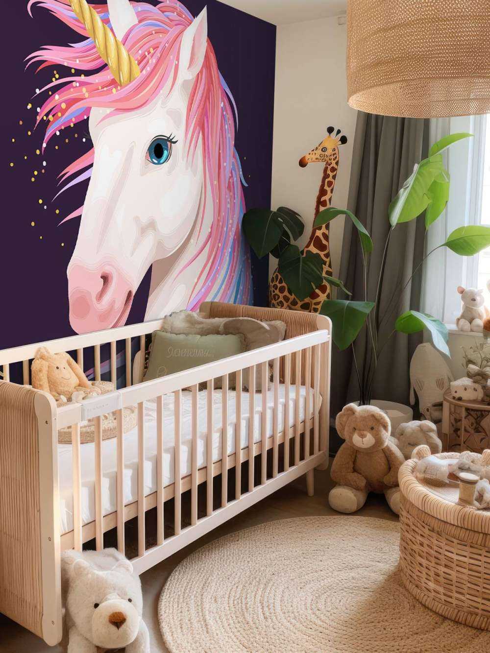 Jednorożec z kolorową grzywą