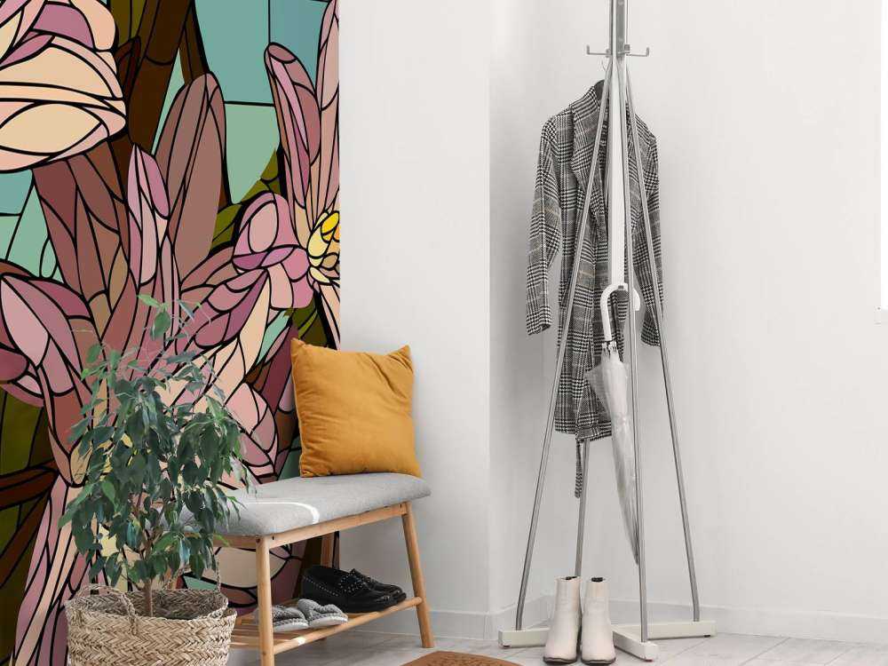 Różowe kwiaty śniegu