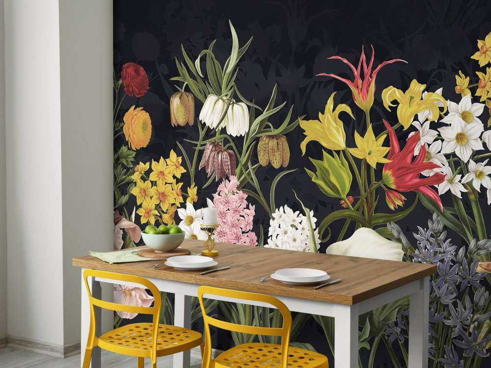 Kwiaty Wiosenne - Srebrny Szron Szary