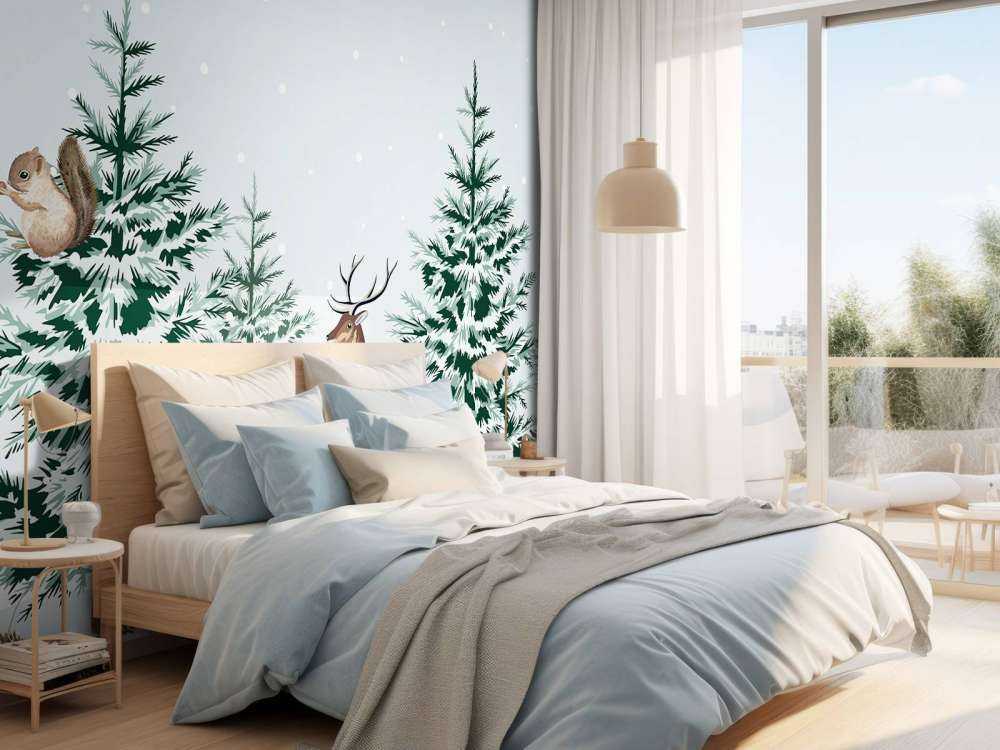 Radość mieszkańców zimowego lasu