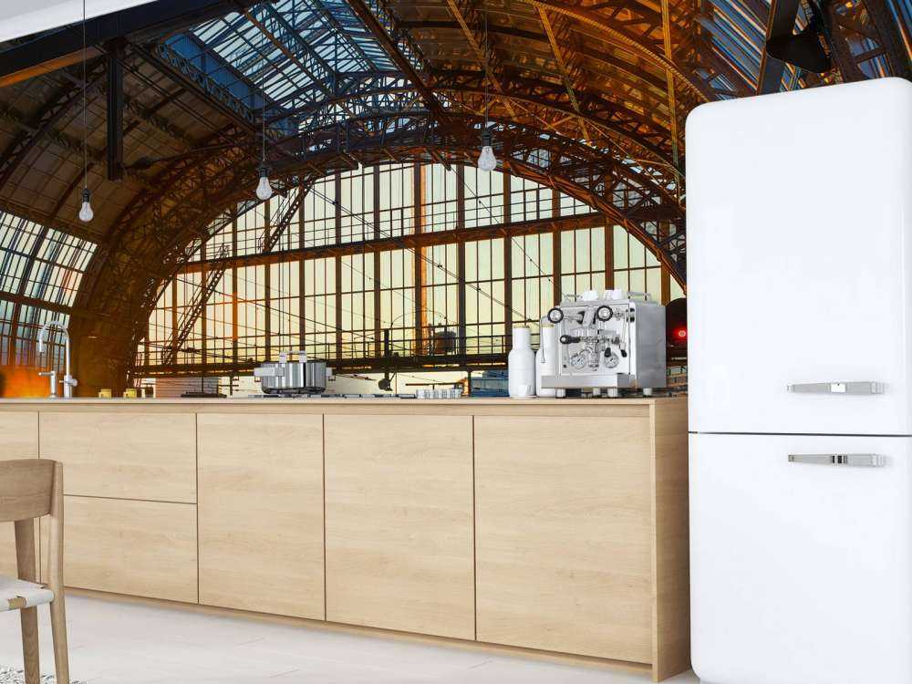 Wschód słońca na stacji