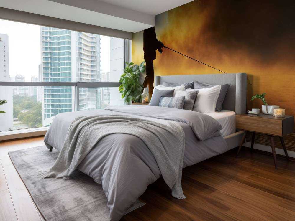 Rybak o wschodzie słońca