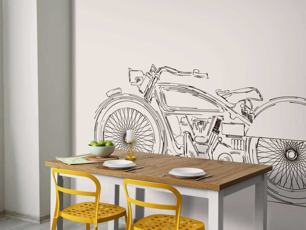 Narysowany zabytkowy silnik