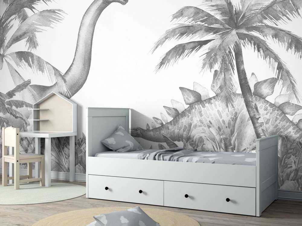 Dinozaury czarne i białe