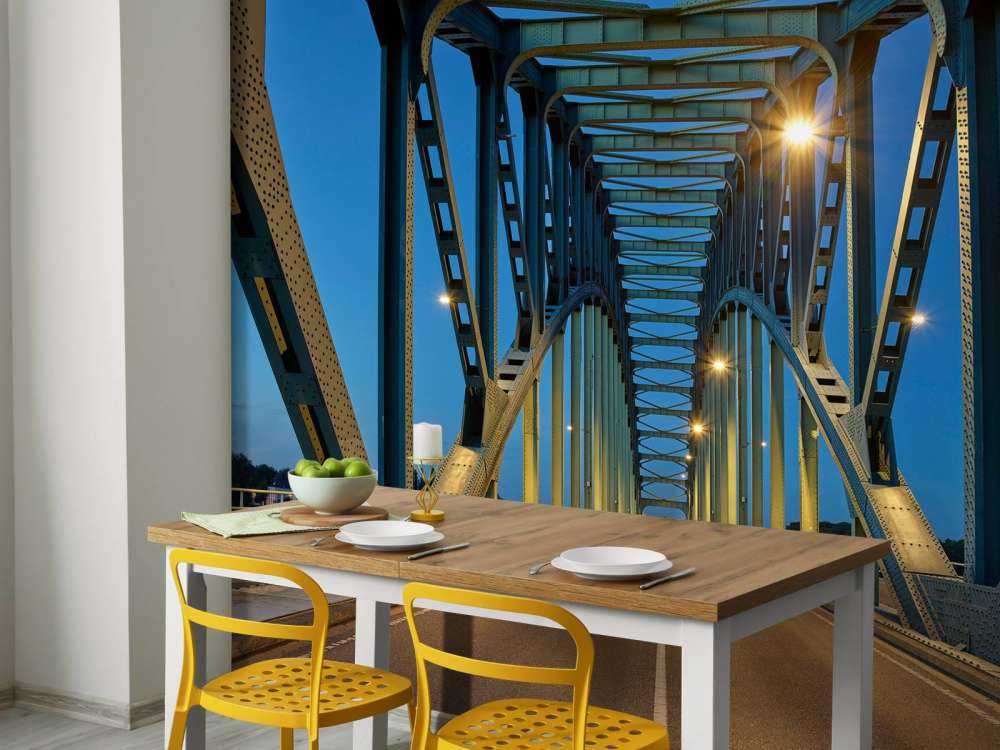 Stalowy most łukowy