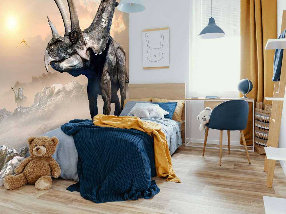 Dinozaur w porannej mgle