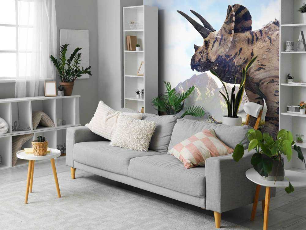 Dinozaury spacerujące po przyrodzie