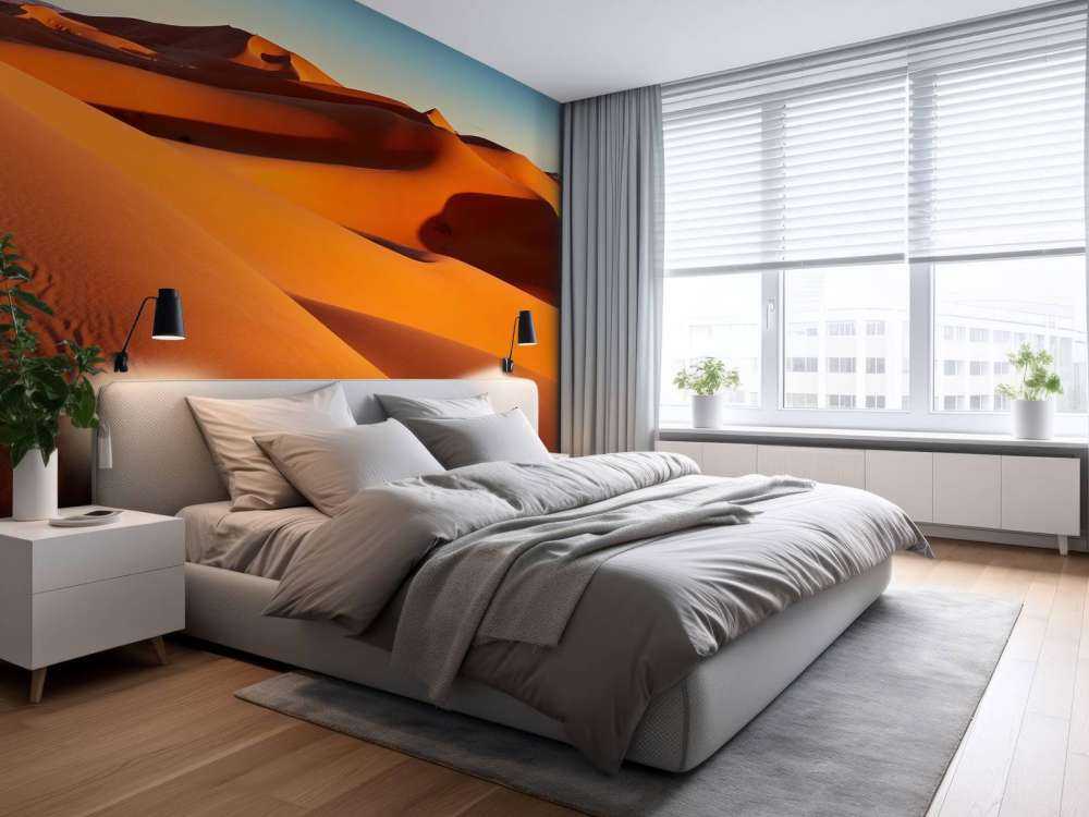 Pustynia o zachodzie słońca