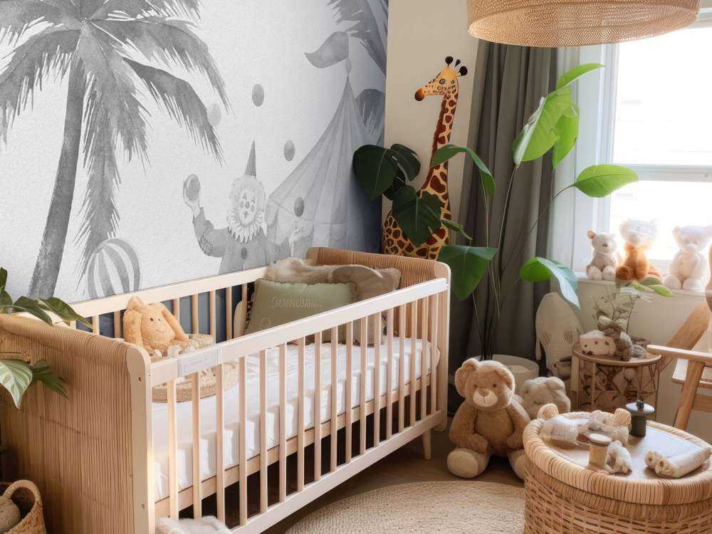 Wesołe zwierzęta cyrkowe szare