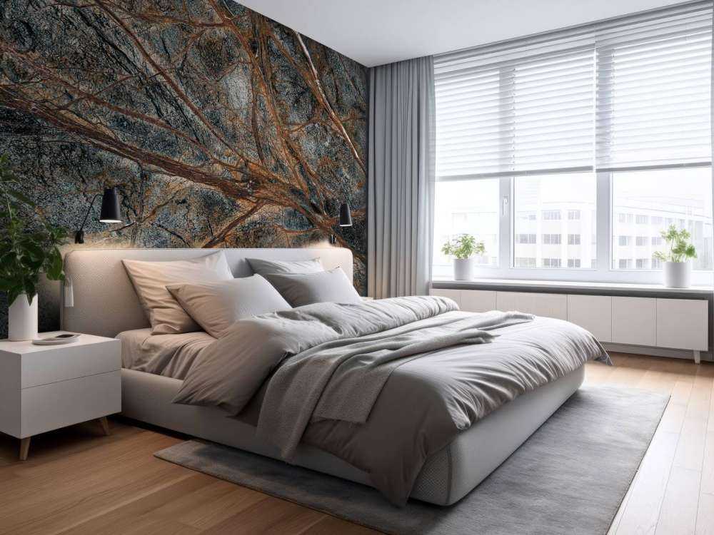 Szary marmur o szczegółowej strukturze żył