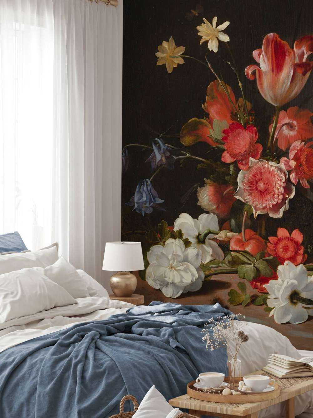 Martwa natura z bukietem w rozwoju