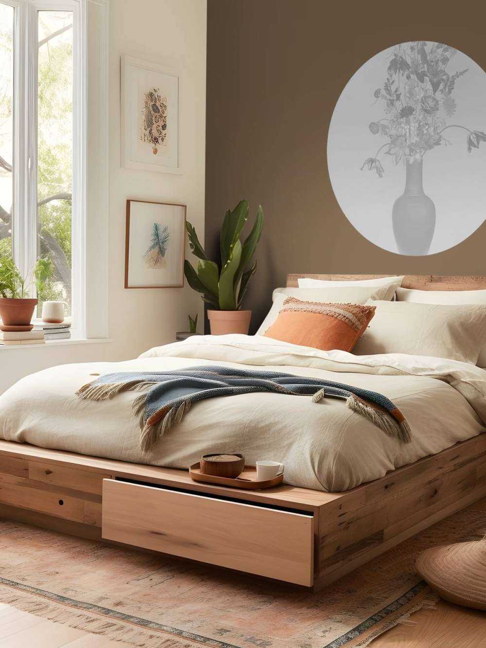 Obfity bukiet kwiatów czarny i biały