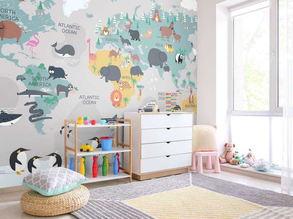 Mapa świata zwierząt