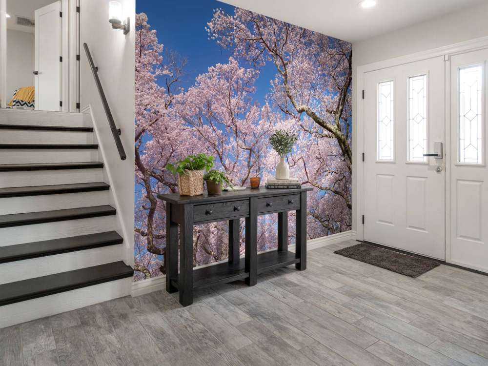 Kwiaty na tle błękitnego nieba