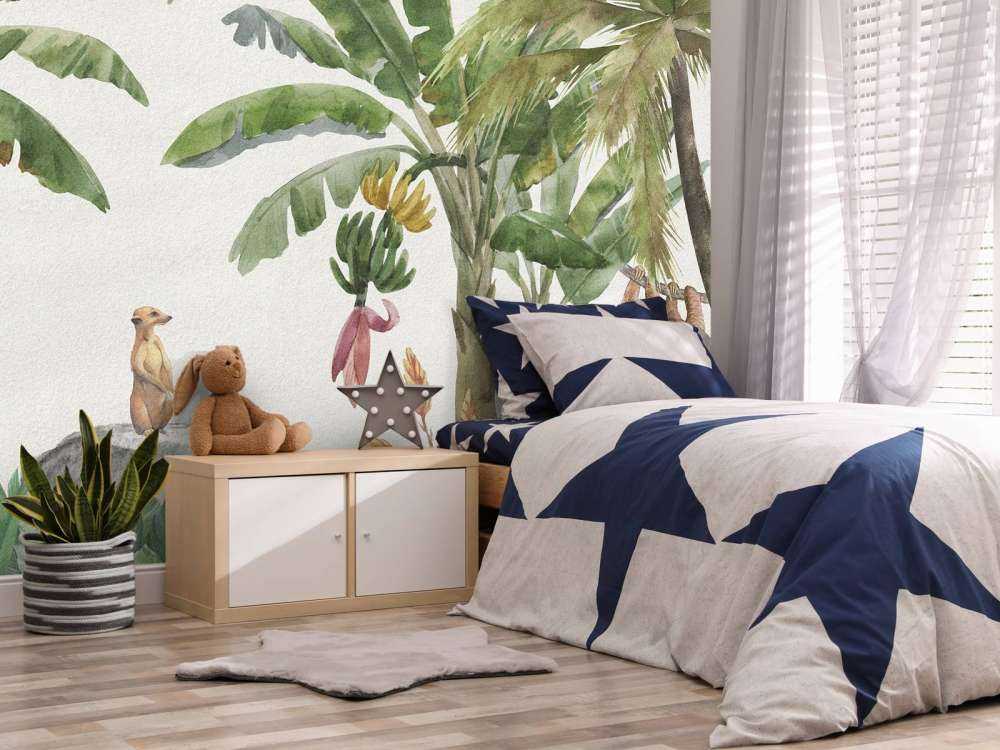 Dżungla z kolorowymi zwierzętami