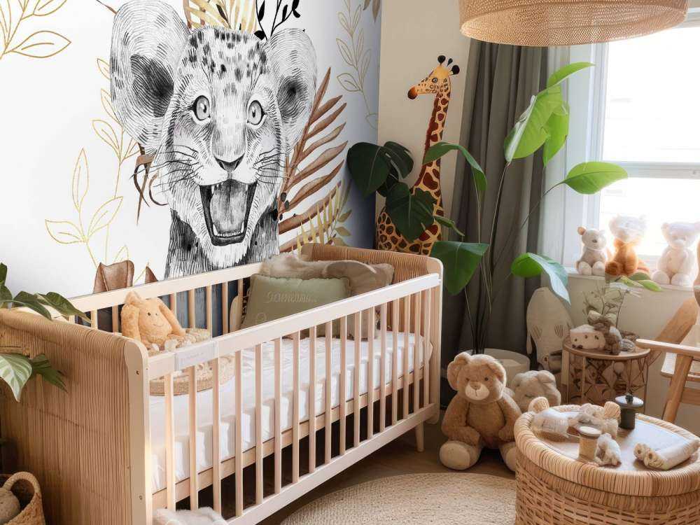 Brązowe i złote lwiątko