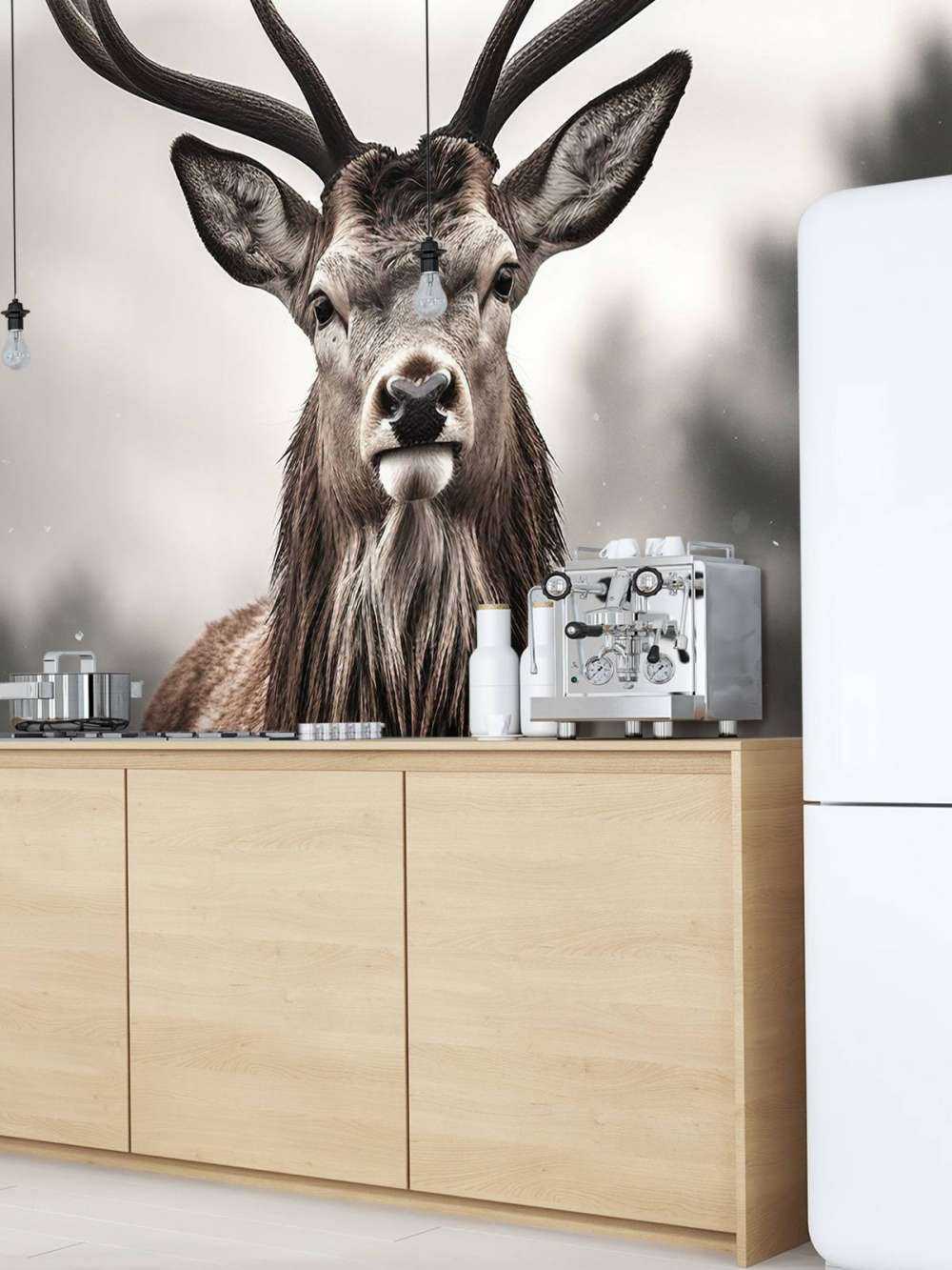 Spojrzenie zimowego króla jeleni