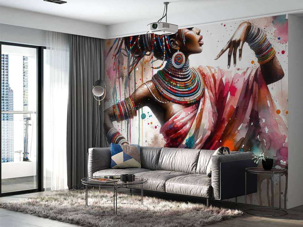 Akwaforta afrykańska tancerka