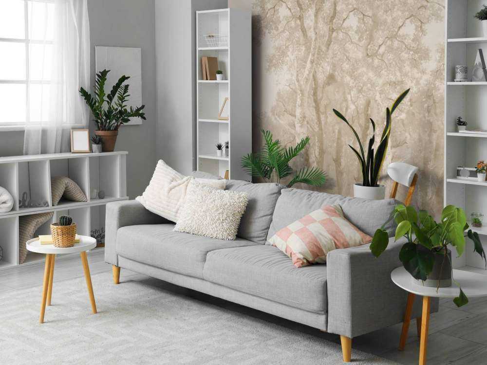 Krajobraz leśny beżowy panorama