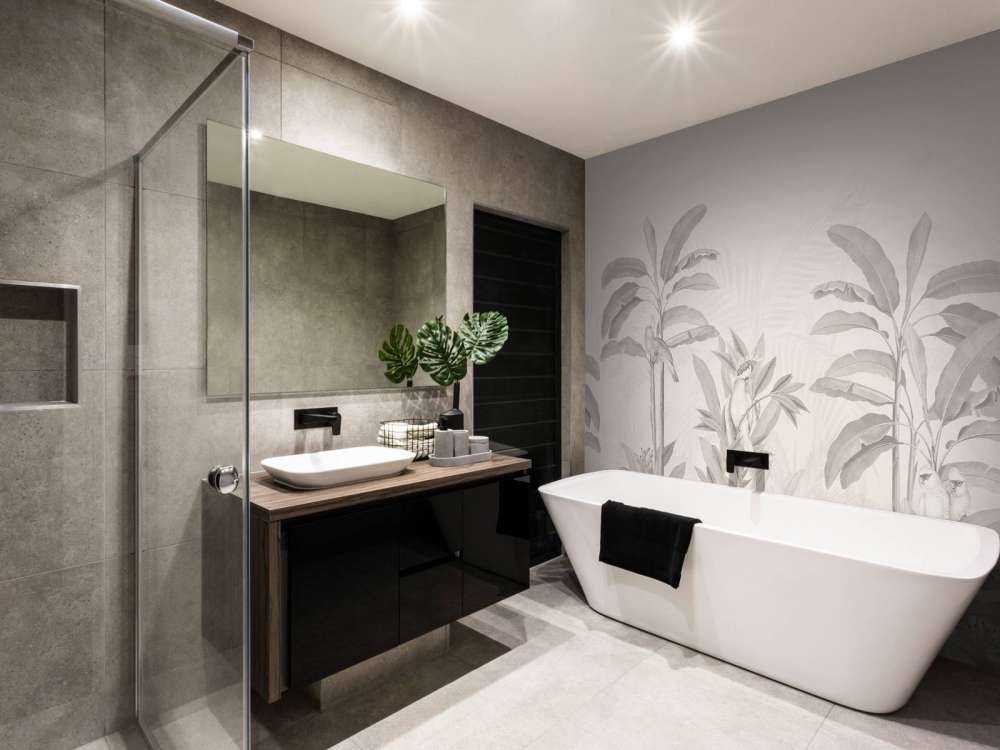 Krajobraz dżungli w stylu vintage - sepia