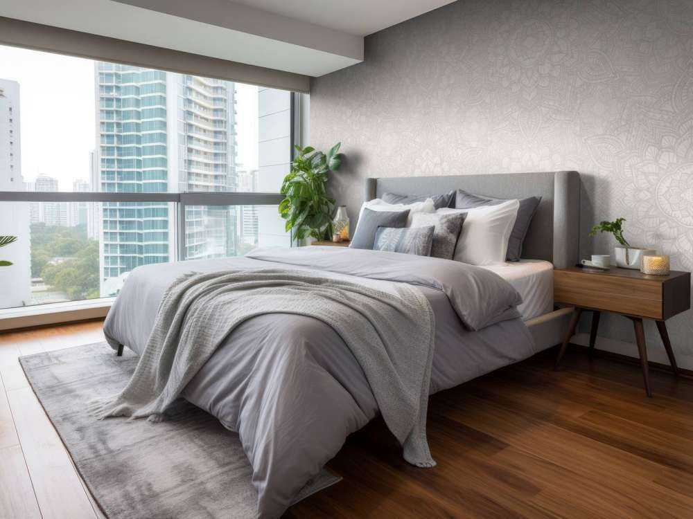 Złota mandala Boho - neutralny szary