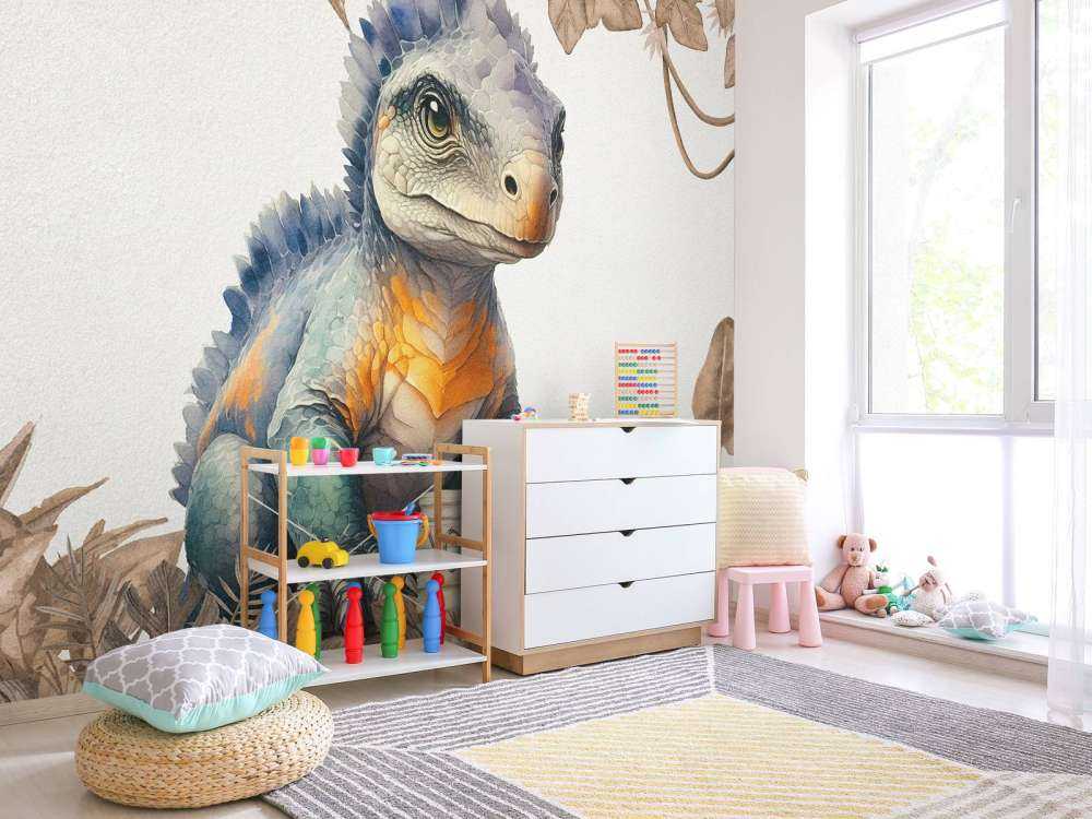 Młody ankylozaur w taupe dżungli