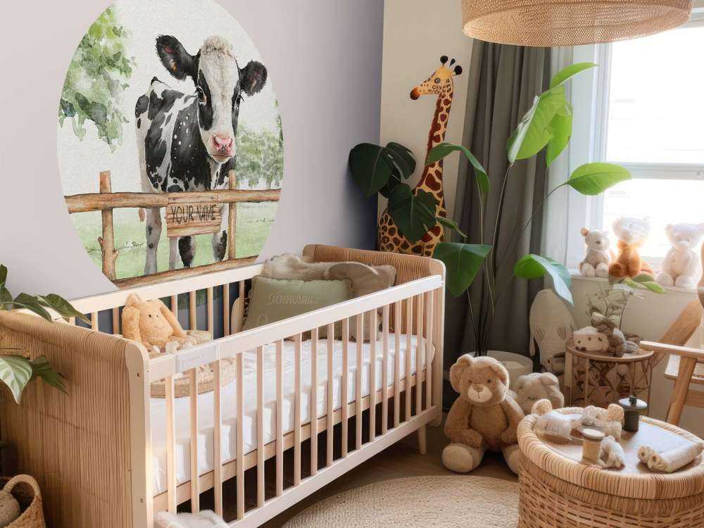 Młoda krowa na łące