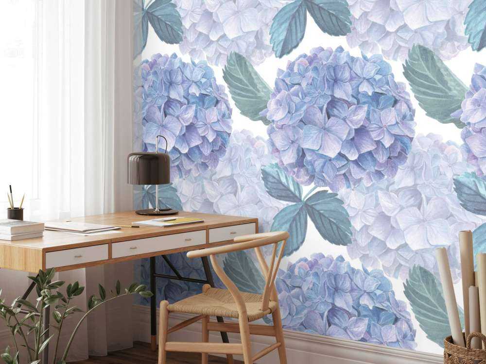 Krople Rosy na Hortensjach